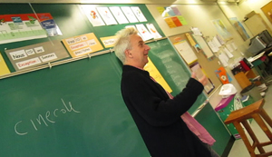 Michel Gauthier lors d'un atelier Cinécole
